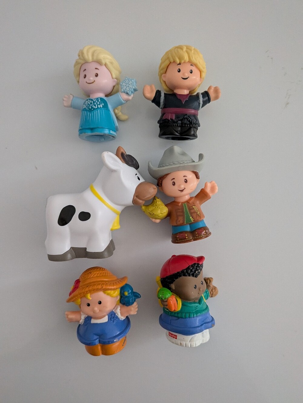 Fisher-Price Little People Lot of 6 – Elsa & Kristoff Frozen + Cow